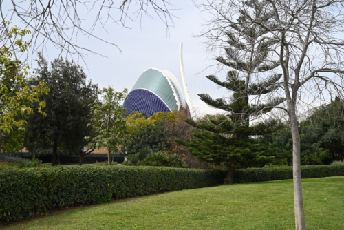 Ciudad de las Artes vanuit Jardin del Turia, Valencia