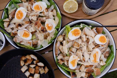 Koken in de camper - caesar salad