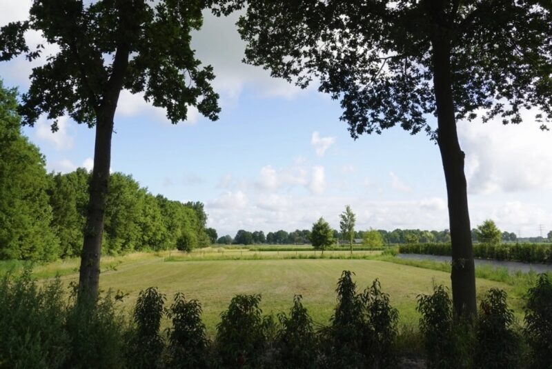 UItzicht op de toekomstige camperplaats Leembrug in het Puttens buitengebied